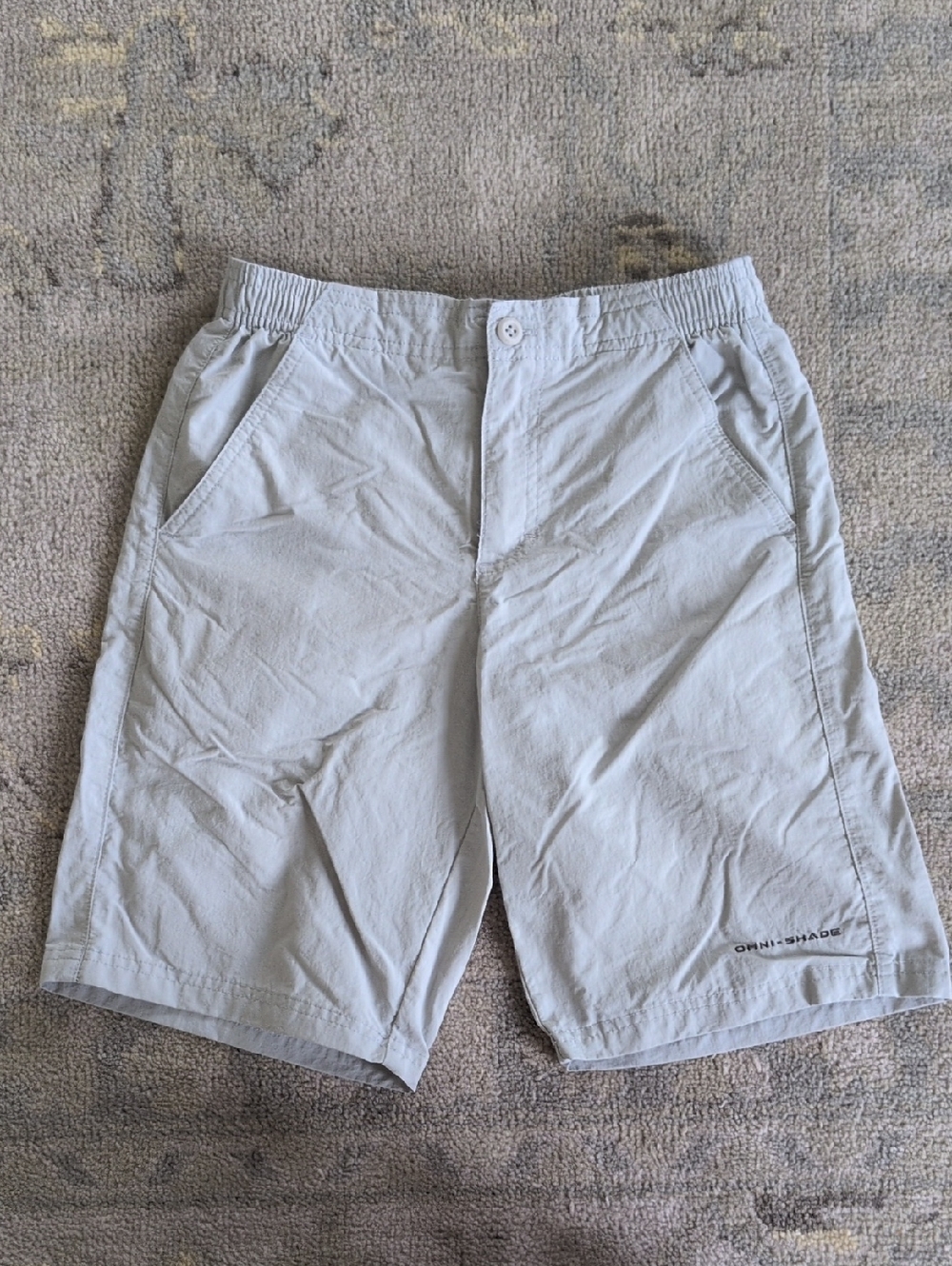 Kids Columbia PFG Omni Shade Grey 9" Shorts
